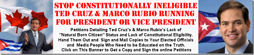 Cruz and Rubio Not Eligible Banner