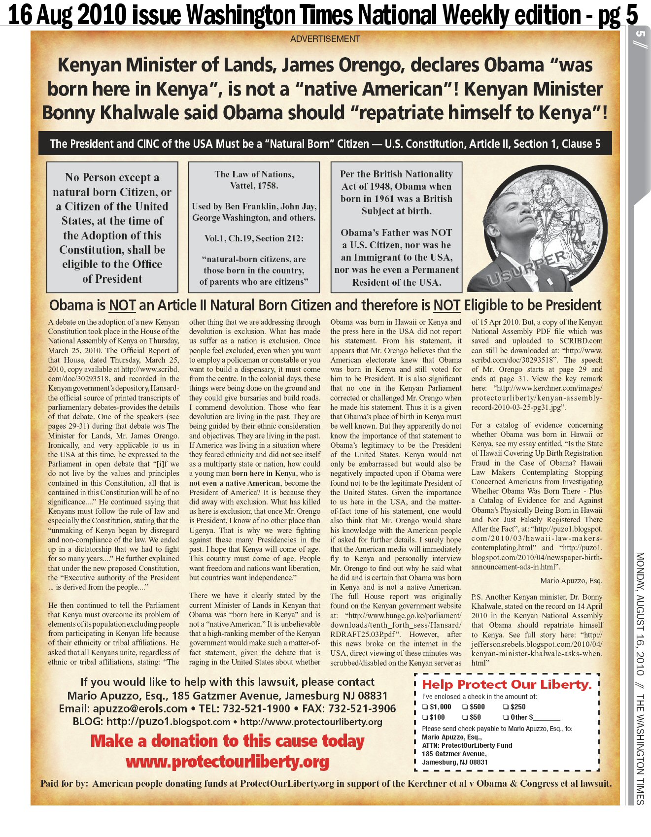 Obama Born in Kenya