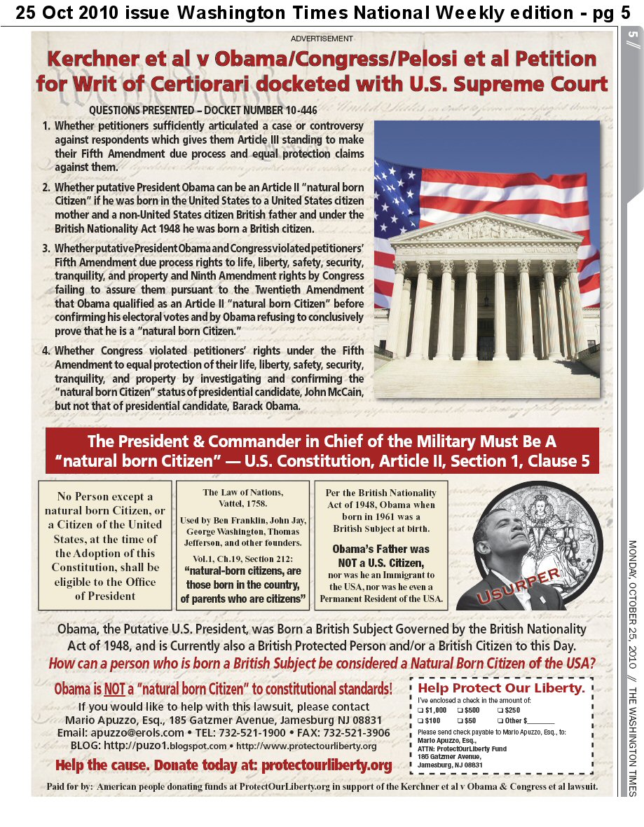Petition Docketed with Supreme Court