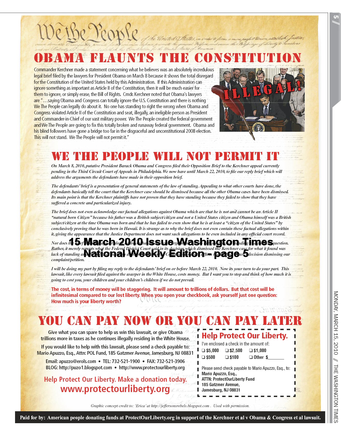 Obama Flaunts Constitution
