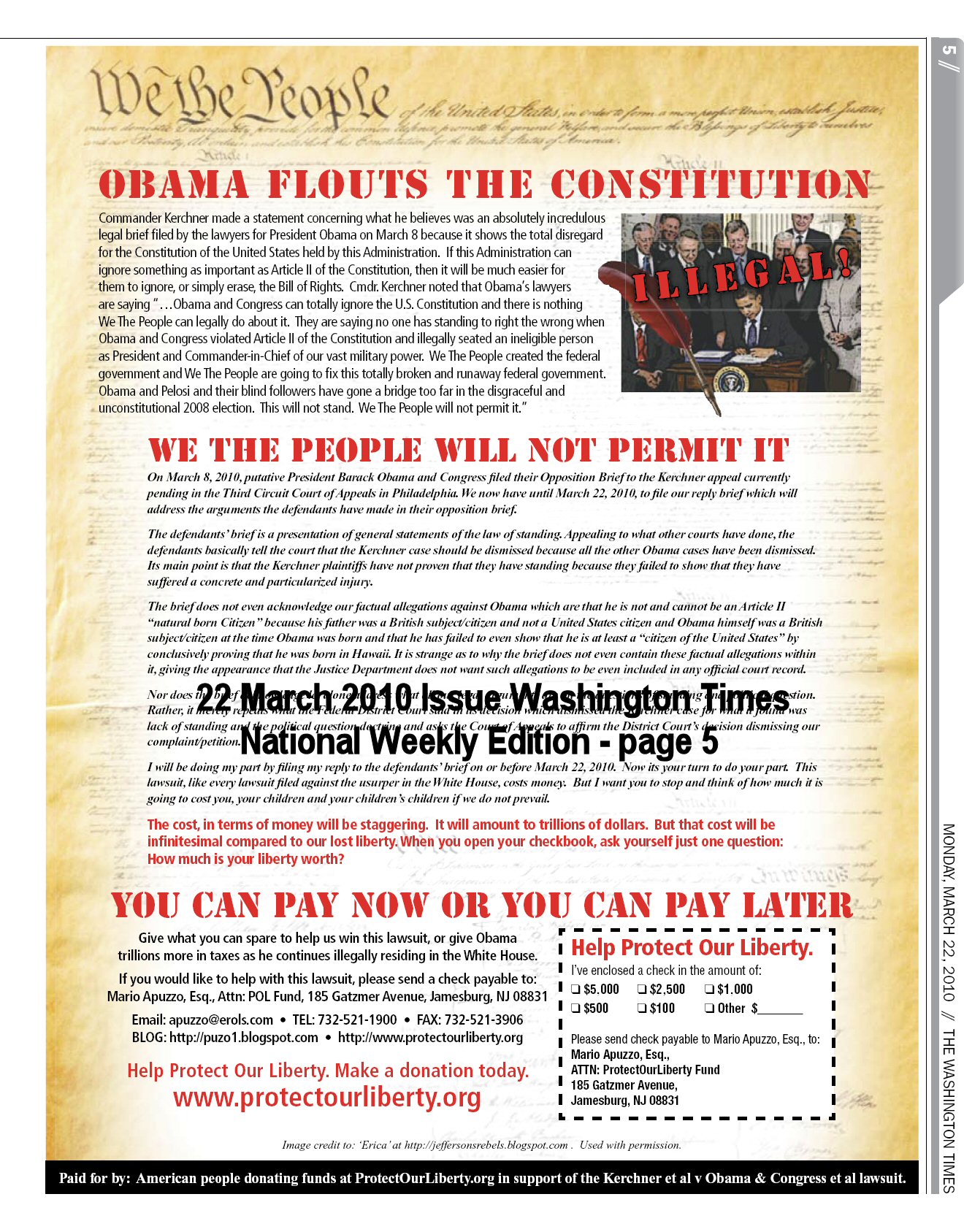 Obama Flouts Constitution