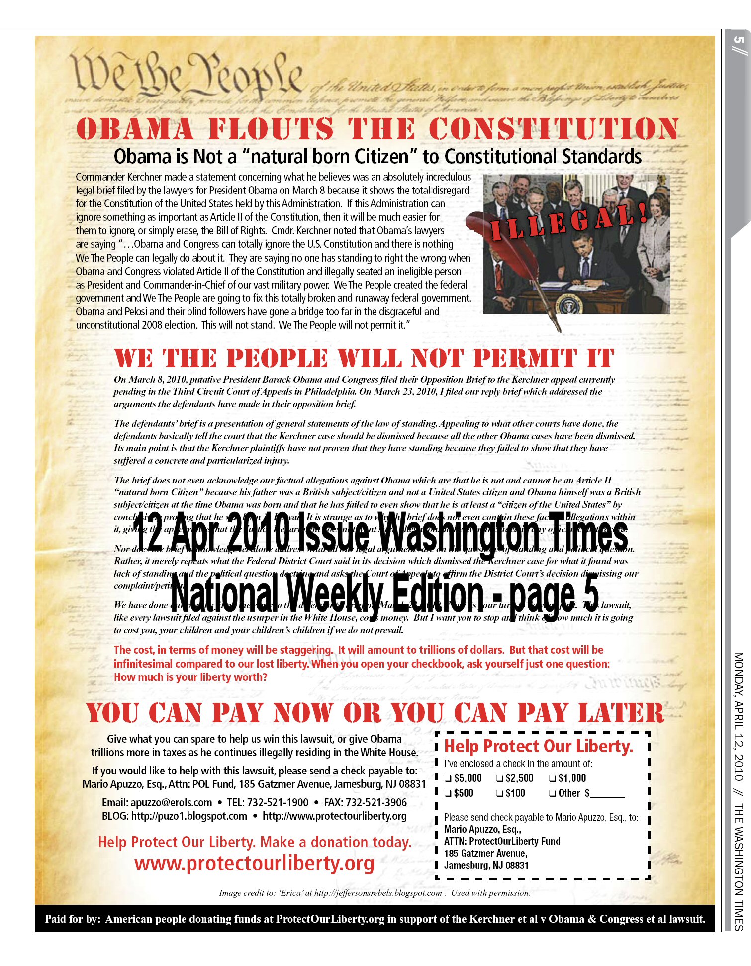 Obama Flouts the Constitution