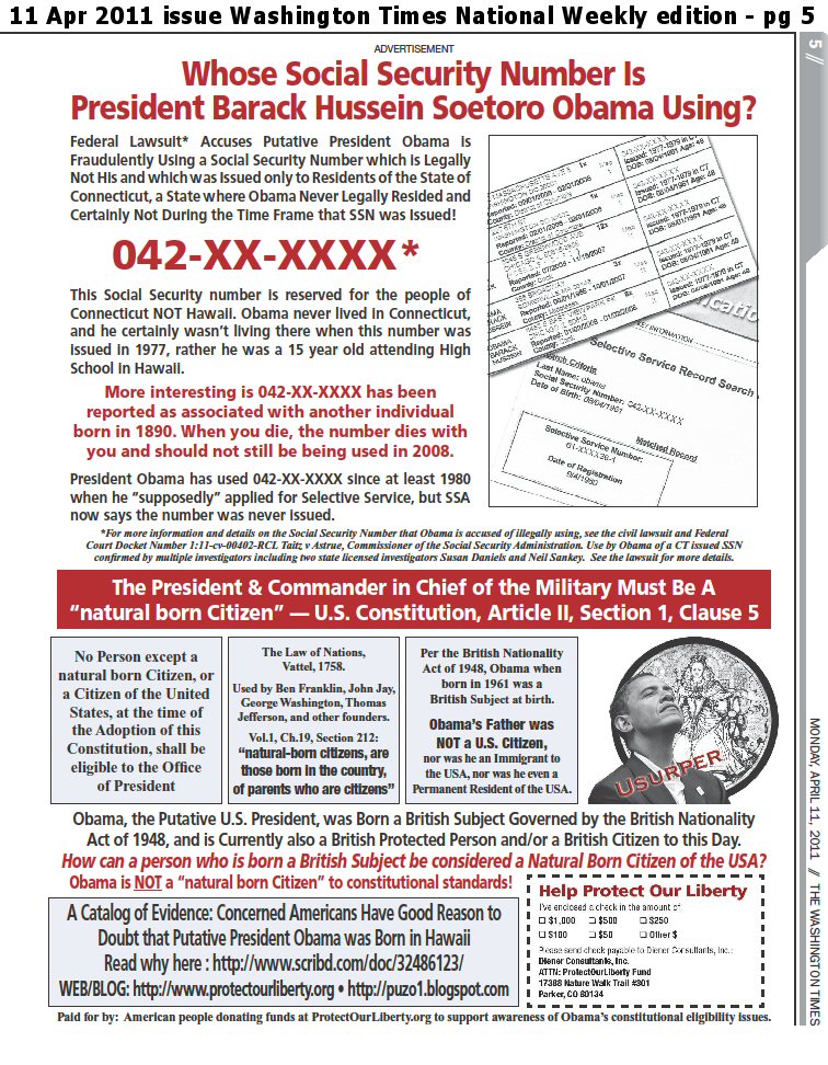 Whose SSN is Obama Using?