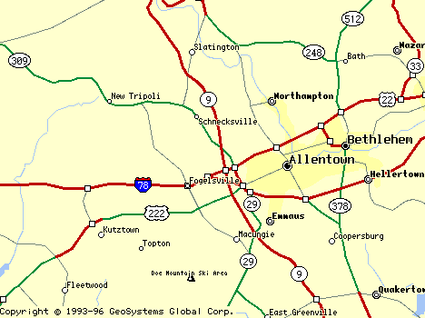 Usa Map Pennsylvania