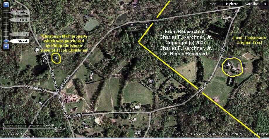 [Satellite Maps version of Jacob Christman property]