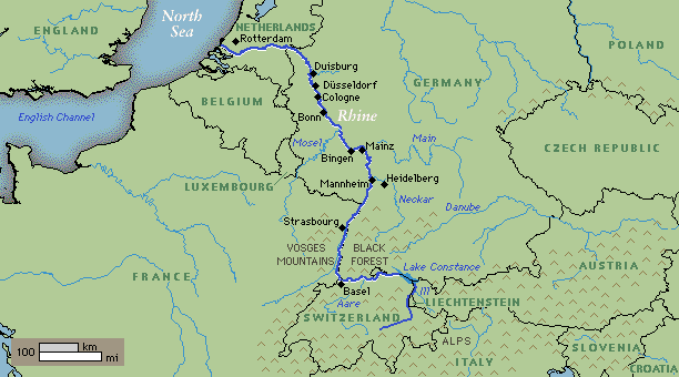 Map Of Europe River