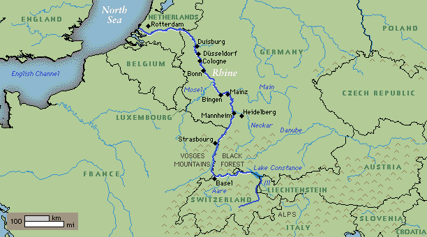 Map Of Europe Rivers